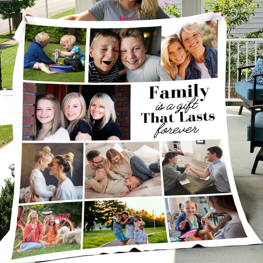 Family is a Gift that Lasts Forever' Fleece Snuggle Blanket