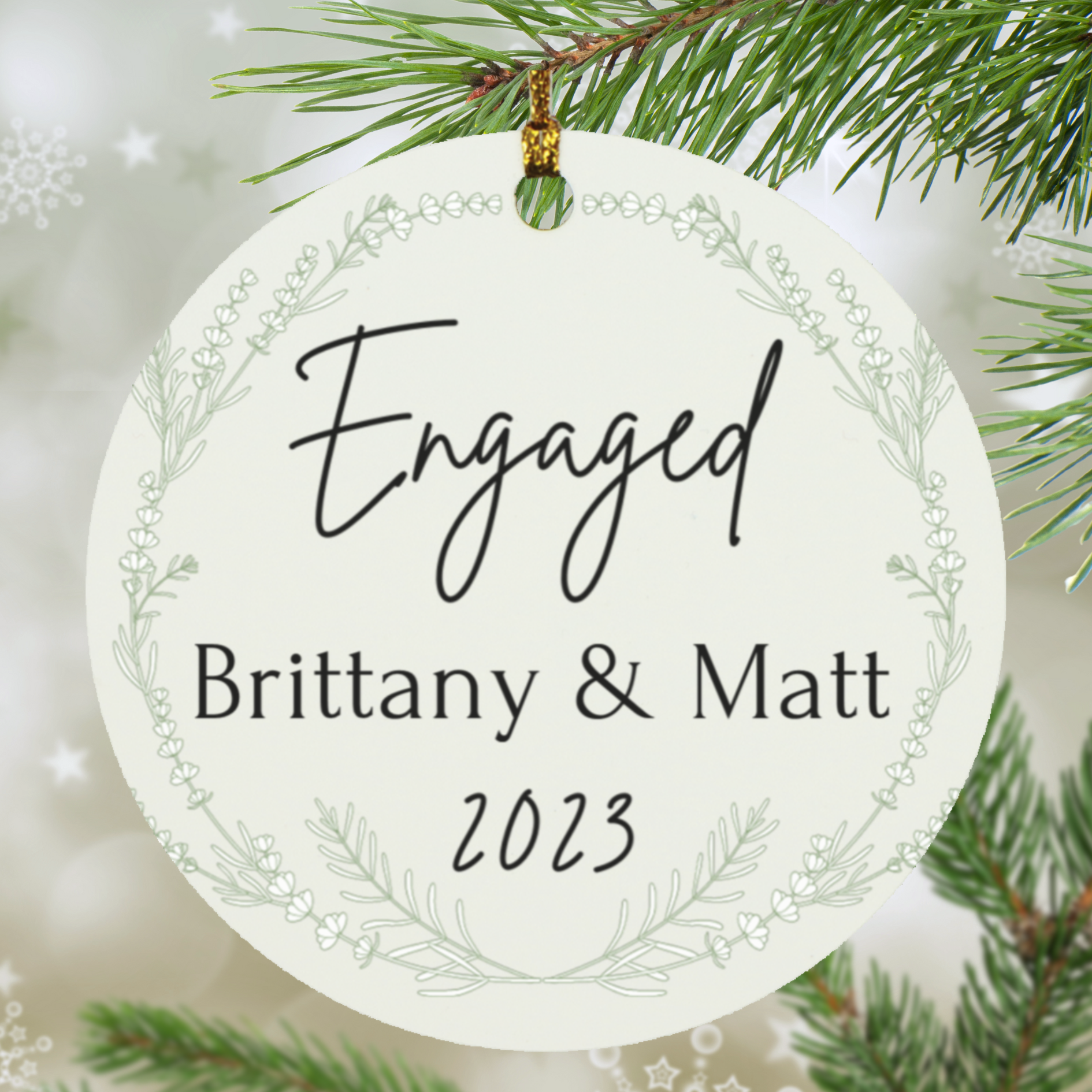 Engagement gift outlet ornament